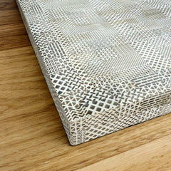block print large rect. tray