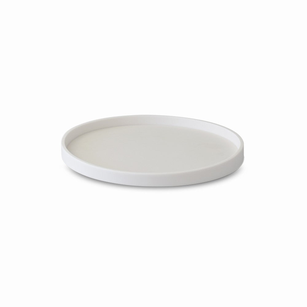 resin halo tray large, white