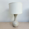 trumpet sphere lamp in speckled oatmeal