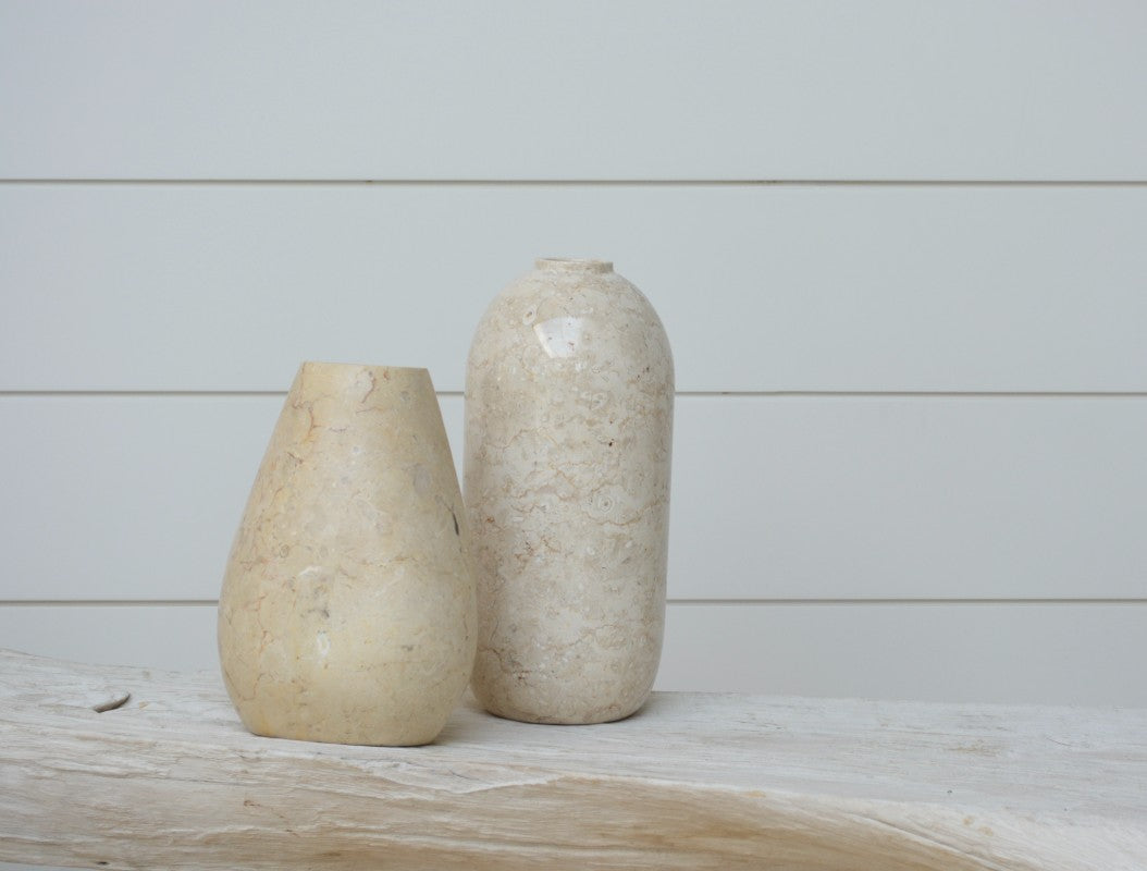 carved marble vases