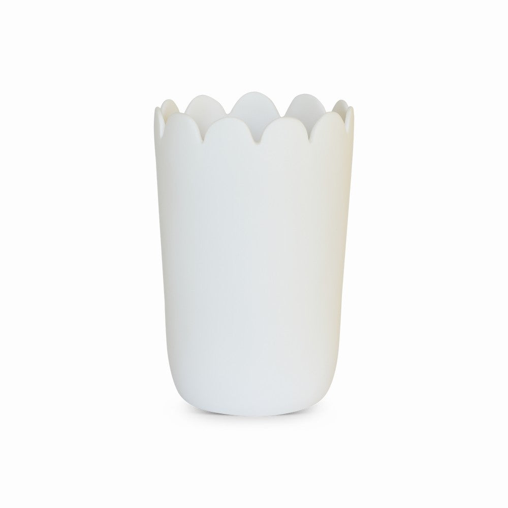 resin fleur vase, white