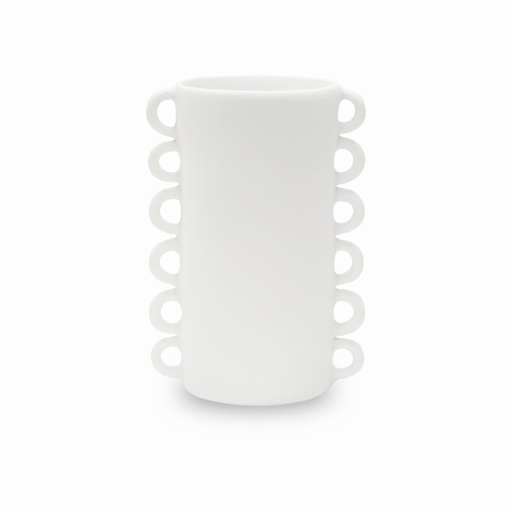 resin loopy vase large, white