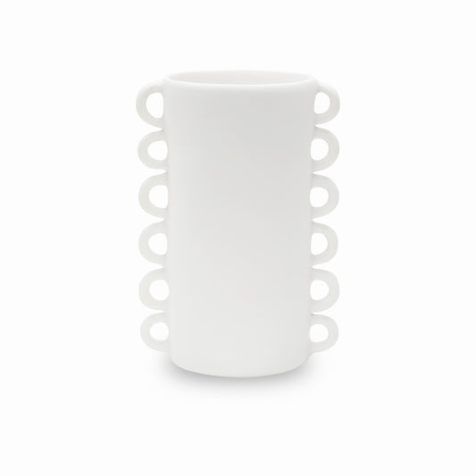 resin loopy vase large, white