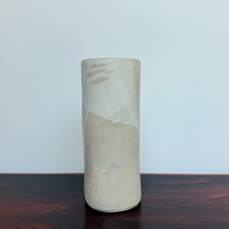 cylinder stone vase, short