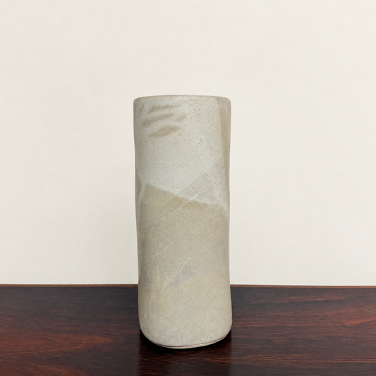 cylinder stone vase, short