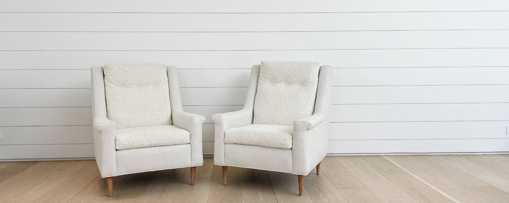 vintage pair of midcentury modern armchairs