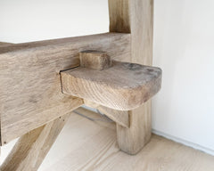 vintage bleached oak dining table