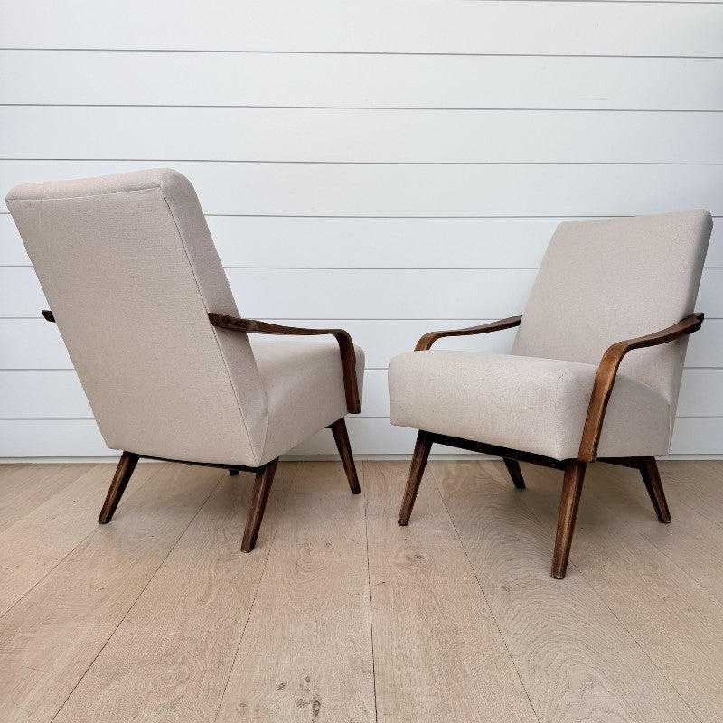 vintage belgian bentwood arm chairs