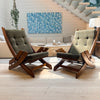 vintage pair of 70's lounge chairs