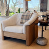 vintage danish solid teak armchair