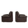 vintage pair of italian leather armchairs