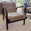 vintage pair of midcentury deco armchairs