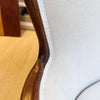vintage pair of swedish armchairs with walnut frame