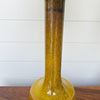 pair of vintage chartreuse ceramic lamps