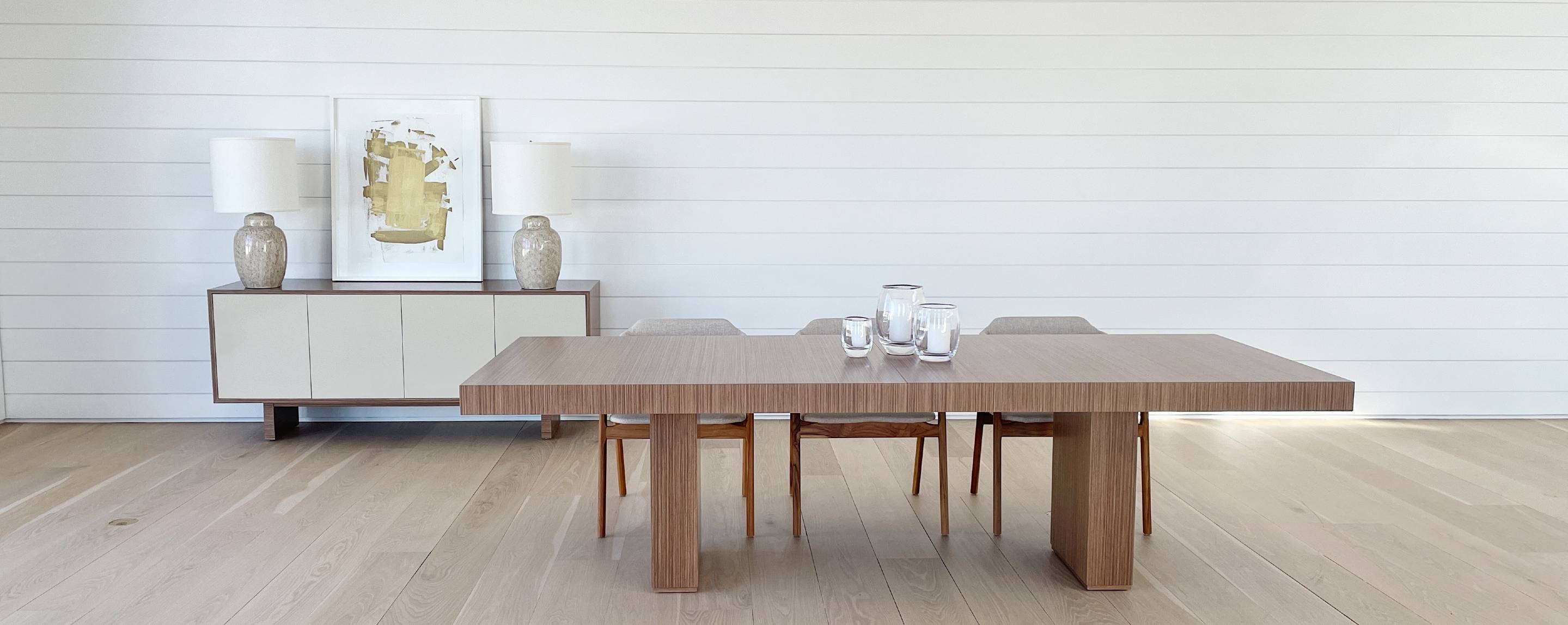 the homenature further lane dining table in walnut