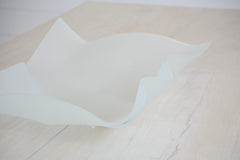 white glass centerpiece long