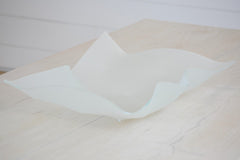 white glass centerpiece short