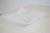 white glass centerpiece short