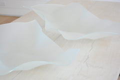 white glass centerpiece collection