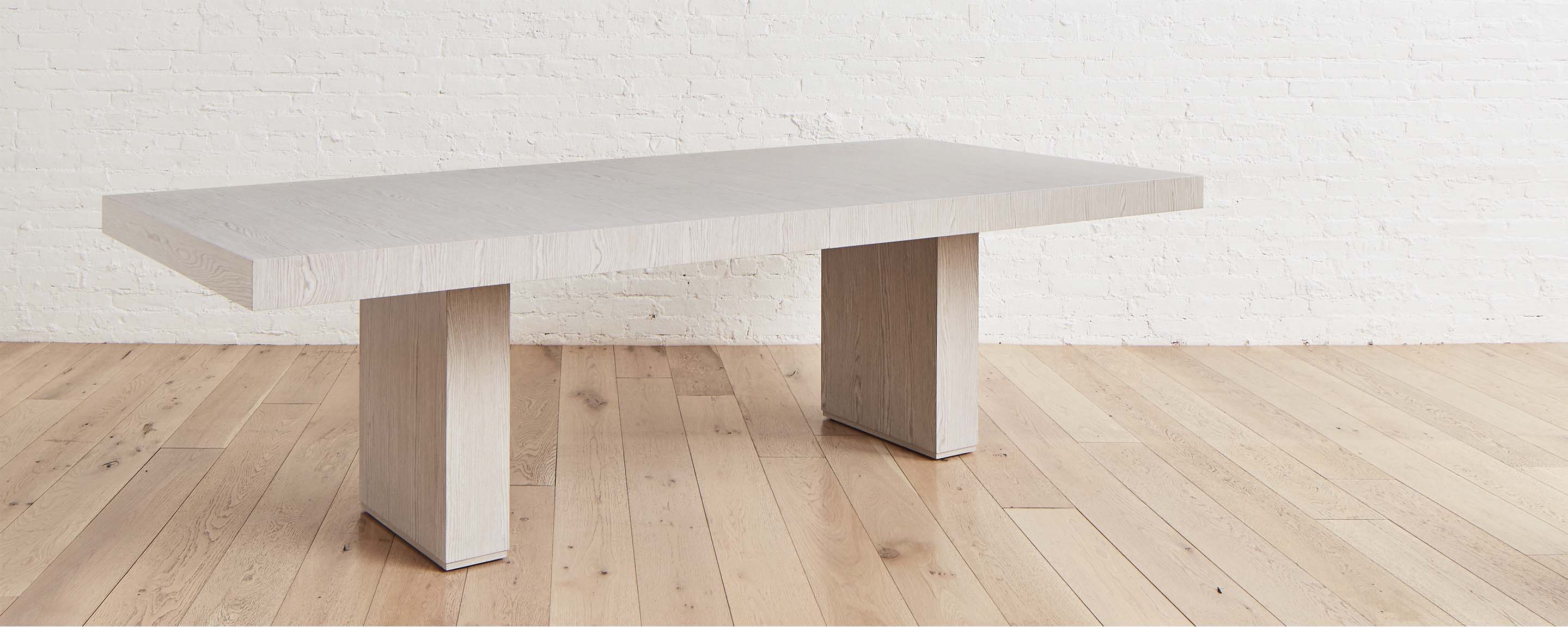 the homenature further lane dining table in silver oak