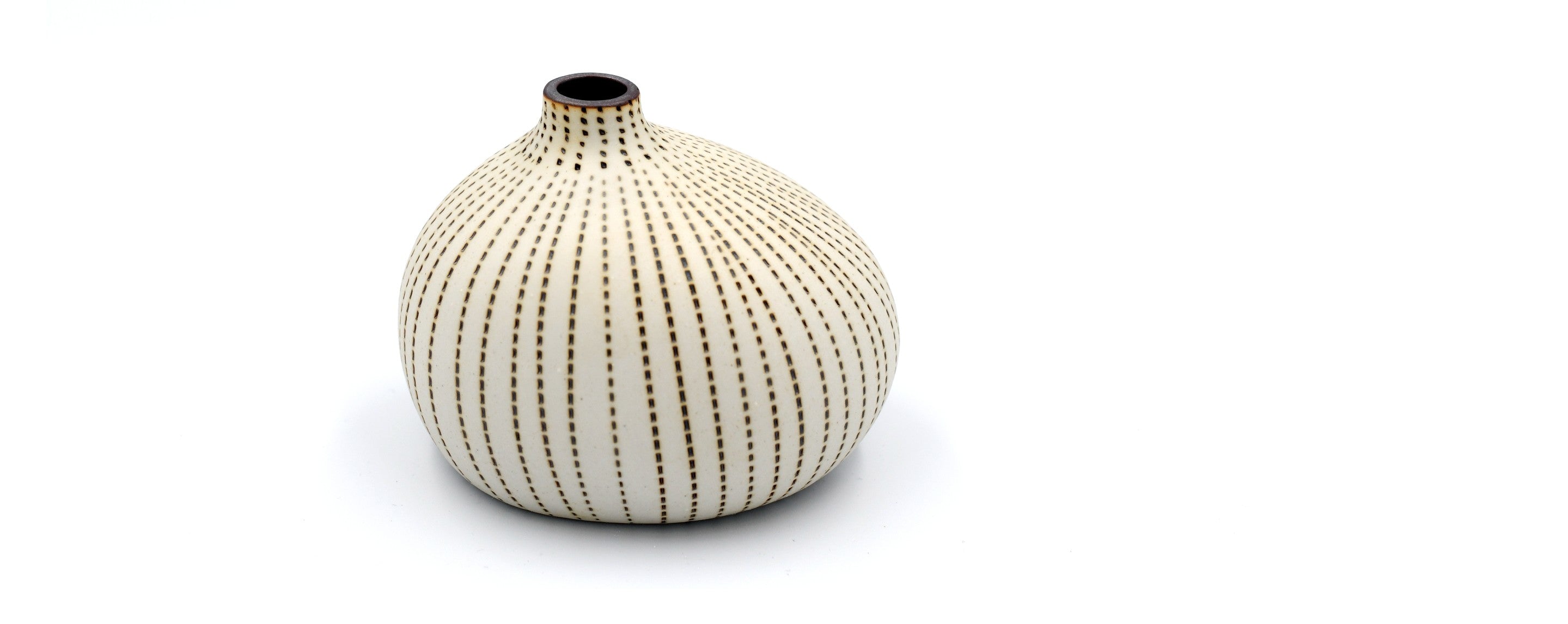 fossil ceramic vase - dotted stripe collection