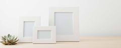 white lacquer picture frames