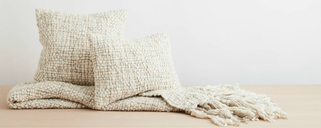 haydee natural and grey pillow collection