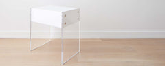 the homenature dune lacquer and lucite end table