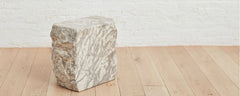 the grey marble stool