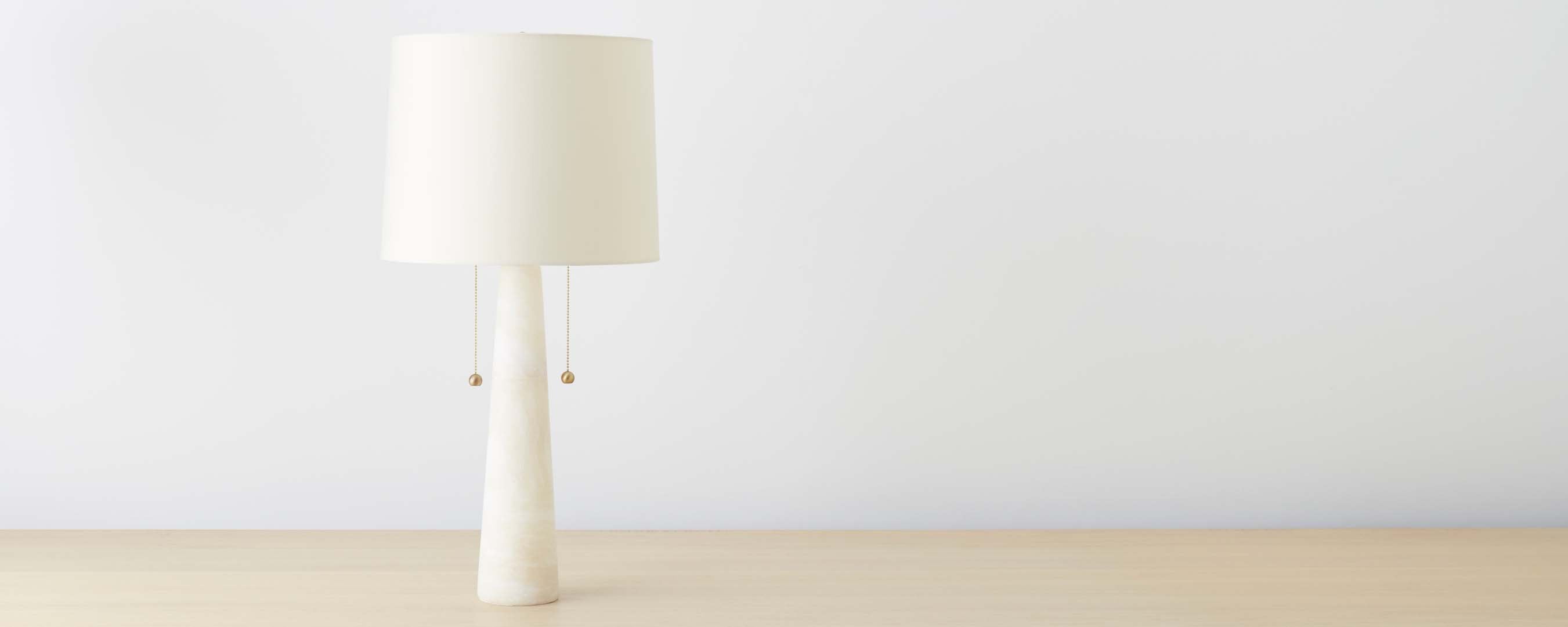 the midcentury marble table lamp