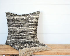 nubby black pillow collection