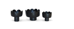 resin fleur black footed bowl collection by tina frey