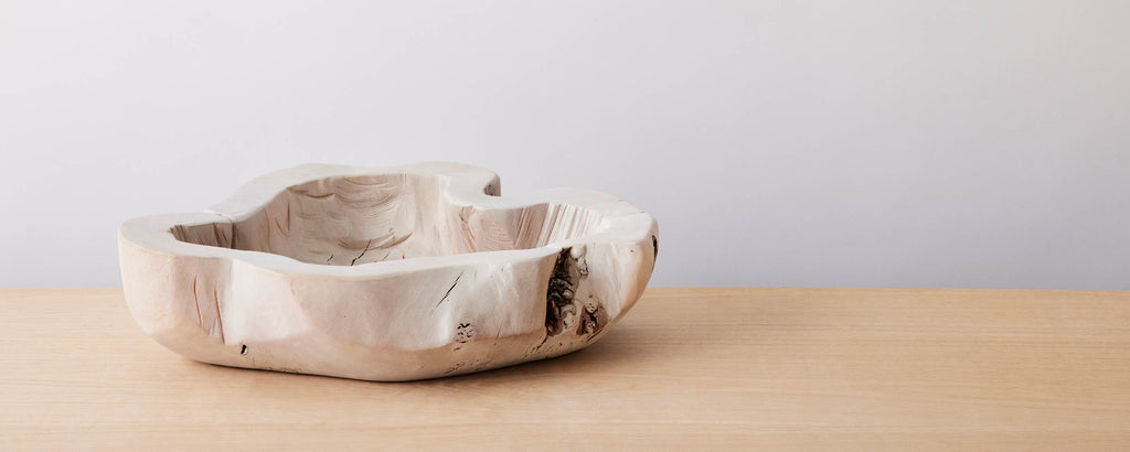 wabi wood bleached bowl