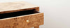 the olive ash burled wood wide nightstand