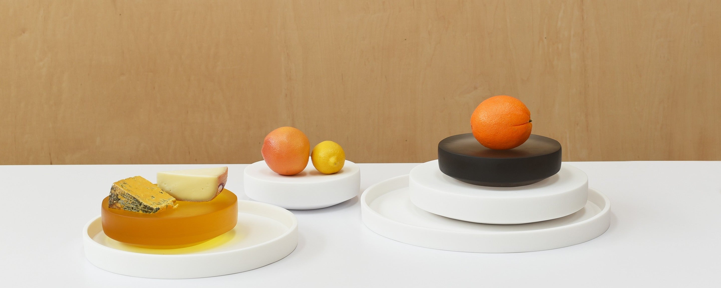 resin plateau yellow platter collection by tina frey
