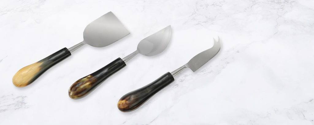 horn cheese knives set