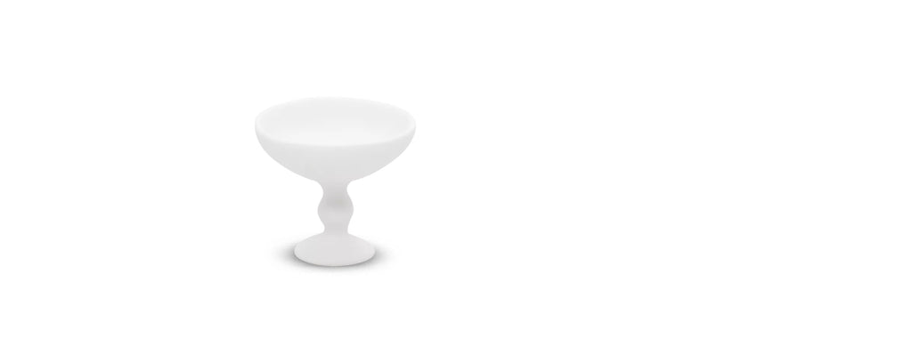 resin pedestal ice cream bowl by tina frey