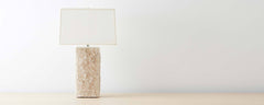 white quartz crystal table lamp
