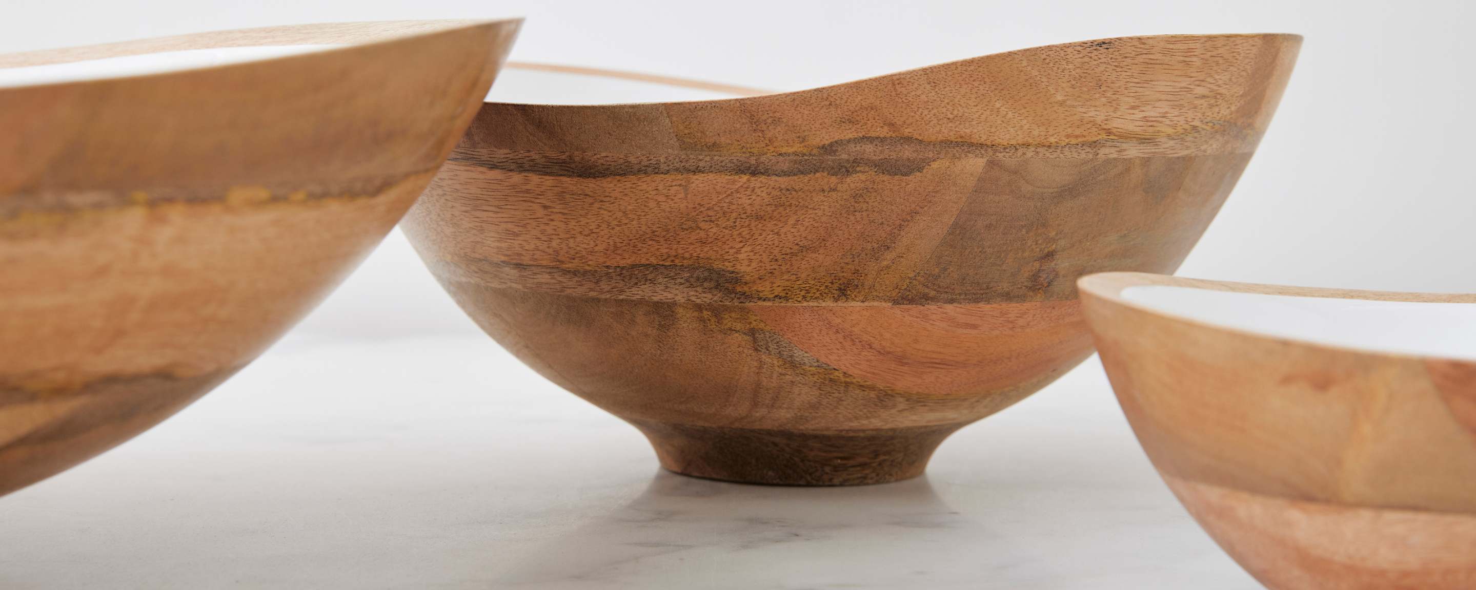 mango wood enamel bowls