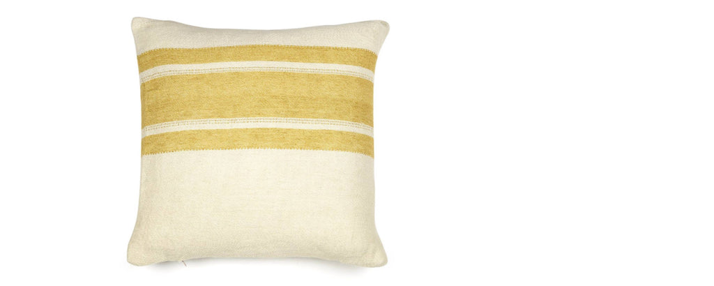 mustard stripe pillow