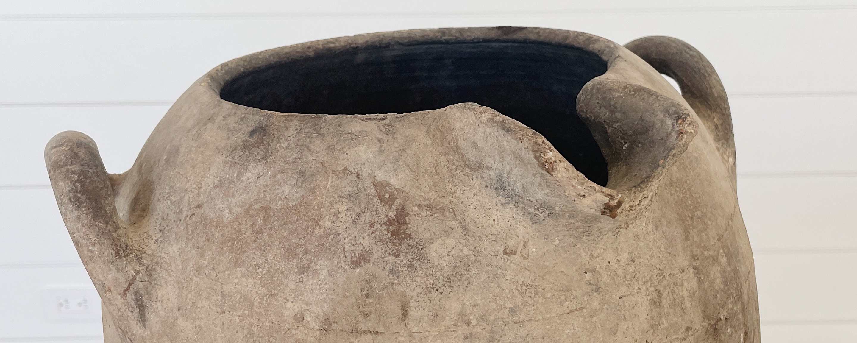 grey terracotta large pot