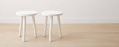 resin side table and stool by tina frey