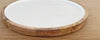 mango wood and white enamel round platter