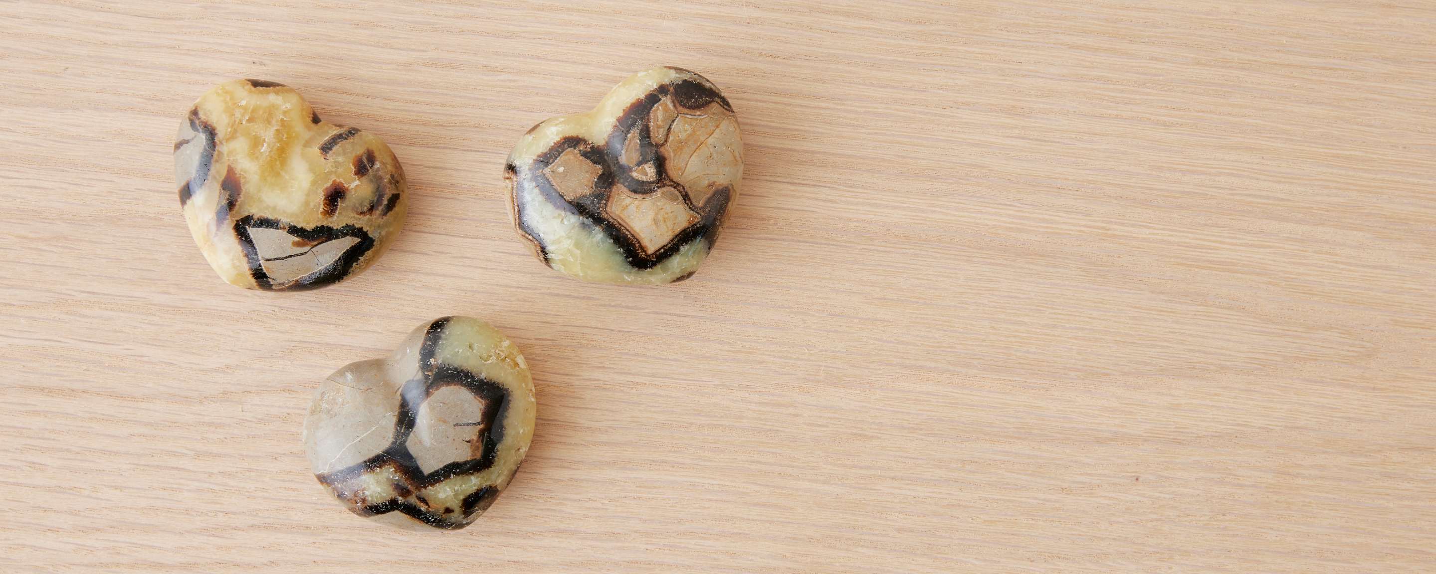 semiprecious stone hearts