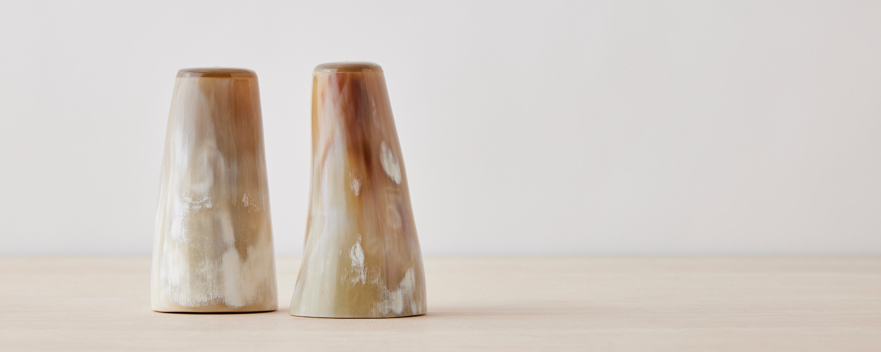tall horn salt and pepper shakers