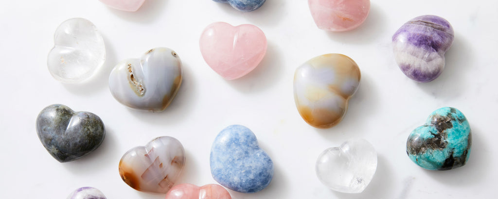 semiprecious stone hearts