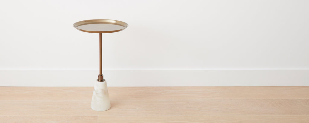the brass and marble occasional table