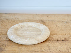 travertine round tray