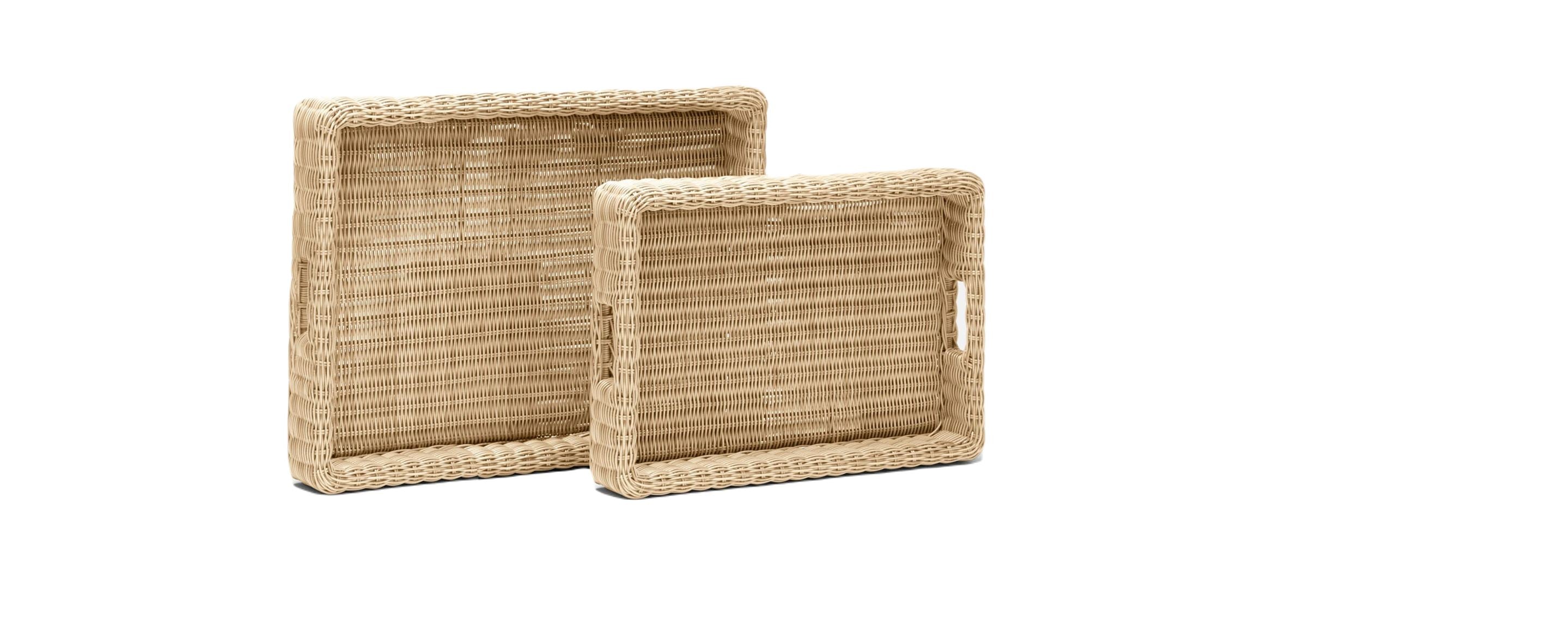 wicker tray collection