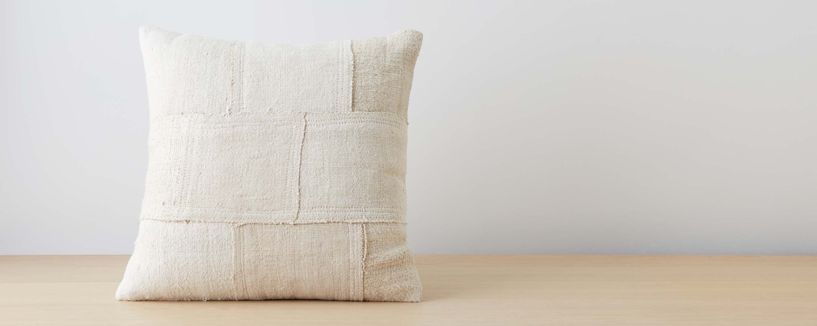hemp patchwork pillow